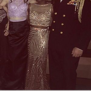 Two piece prom dress